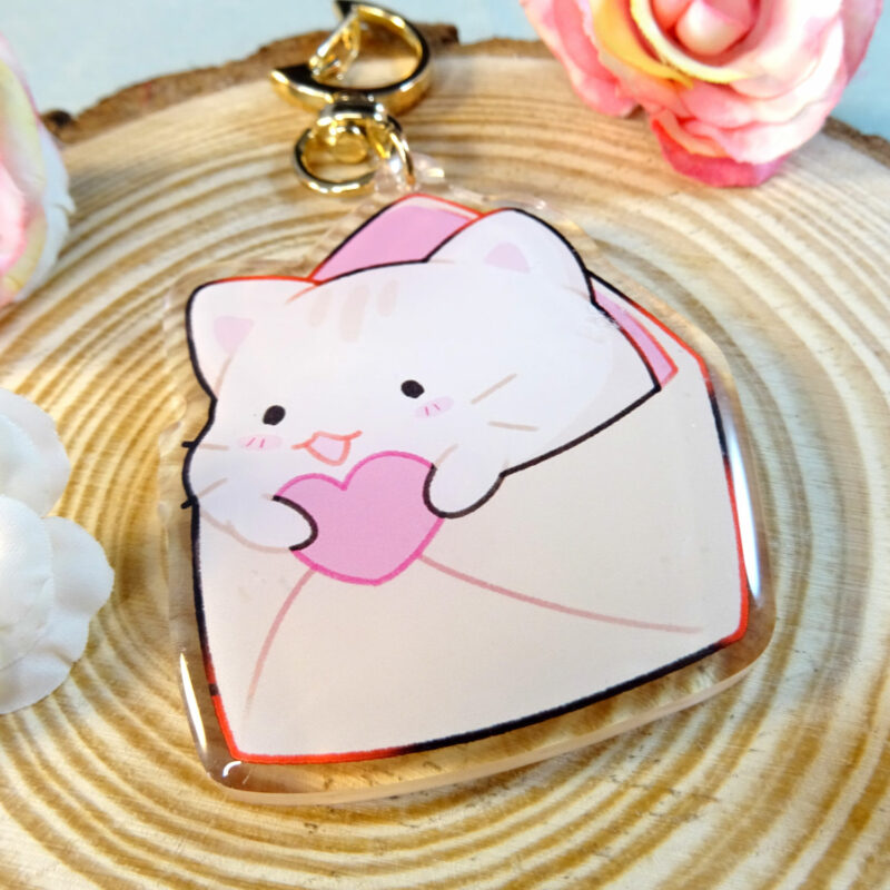 Envelope Cat Keychain